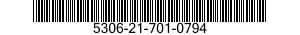 5306-21-701-0794 BOLT,MACHINE 5306217010794 217010794