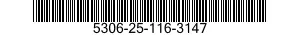 5306-25-116-3147 BOLT,SQUARE NECK 5306251163147 251163147