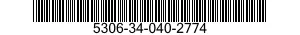 5306-34-040-2774 BOLT,MACHINE 5306340402774 340402774