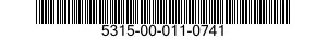 5315-00-011-0741 PIN,STRAIGHT,HEADLESS 5315000110741 000110741