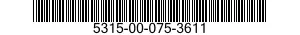 5315-00-075-3611 PIN,SHOULDER,HEADED 5315000753611 000753611