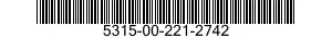 5315-00-221-2742 PIN,TAPERED,THREADED 5315002212742 002212742