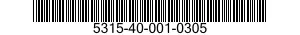 5315-40-001-0305 PIN,SHOULDER,HEADLESS 5315400010305 400010305