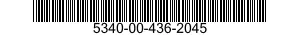 5340-00-436-2045 HOOK AND EYE,DOOR 5340004362045 004362045