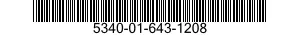 5340-01-643-1208 ANODE,CORROSION PREVENTIVE 5340016431208 016431208