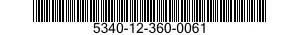 5340-12-360-0061 BRACKET,MOUNTING 5340123600061 123600061