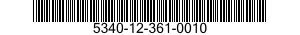 5340-12-361-0010 HOOK AND EYE,DOOR 5340123610010 123610010