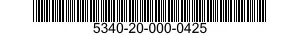 5340-20-000-0425 BRACKET,ANGLE 5340200000425 200000425