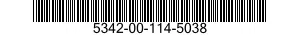 5342-00-114-5038 ANODE,CORROSION PREVENTIVE 5342001145038 001145038