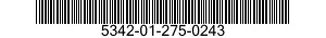 5342-01-275-0243 ANODE,CORROSION PREVENTIVE 5342012750243 012750243