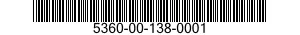 5360-00-138-0001  5360001380001 001380001