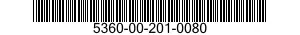 5360-00-201-0080  5360002010080 002010080