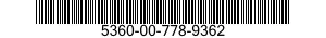 5360-00-778-9362  5360007789362 007789362