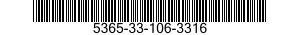 5365-33-106-3316 PLUG,MACHINE THREAD 5365331063316 331063316