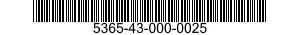 5365-43-000-0025 SPACER,SPECIAL SHAPED 5365430000025 430000025