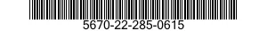 5670-22-285-0615 MOLDING,METAL 5670222850615 222850615