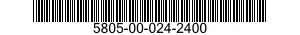 5805-00-024-2400  5805000242400 000242400