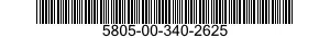5805-00-340-2625  5805003402625 003402625