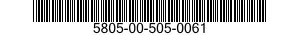 5805-00-505-0061  5805005050061 005050061