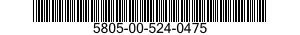 5805-00-524-0475  5805005240475 005240475