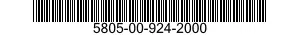 5805-00-924-2000  5805009242000 009242000
