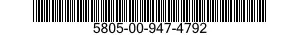 5805-00-947-4792  5805009474792 009474792