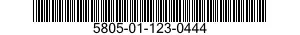 5805-01-123-0444  5805011230444 011230444