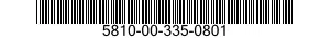 5810-00-335-0801  5810003350801 003350801