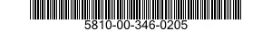 5810-00-346-0205  5810003460205 003460205