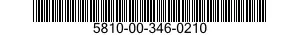 5810-00-346-0210  5810003460210 003460210