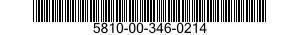 5810-00-346-0214  5810003460214 003460214