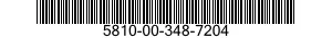 5810-00-348-7204  5810003487204 003487204