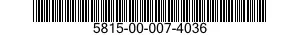 5815-00-007-4036 POST GUIDE 5815000074036 000074036