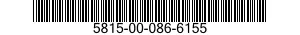 5815-00-086-6155  5815000866155 000866155