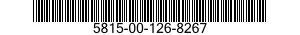 5815-00-126-8267 BAR 5815001268267 001268267