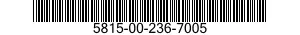 5815-00-236-7005  5815002367005 002367005