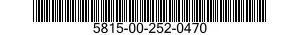 5815-00-252-0470  5815002520470 002520470
