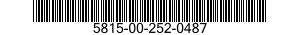 5815-00-252-0487  5815002520487 002520487