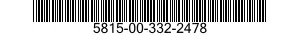 5815-00-332-2478 TELETYPEWRITER SUBASSEMBLY 5815003322478 003322478