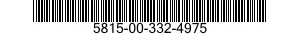 5815-00-332-4975  5815003324975 003324975