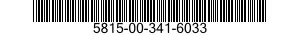 5815-00-341-6033  5815003416033 003416033