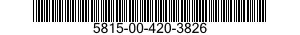 5815-00-420-3826 PLATE 5815004203826 004203826