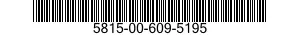 5815-00-609-5195 BAR,GUIDE,TELETYPEWRITER 5815006095195 006095195