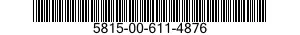 5815-00-611-4876  5815006114876 006114876