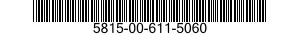 5815-00-611-5060  5815006115060 006115060