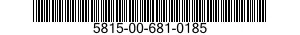 5815-00-681-0185  5815006810185 006810185