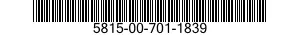 5815-00-701-1839 CAMSHAFT 5815007011839 007011839