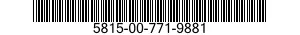 5815-00-771-9881  5815007719881 007719881