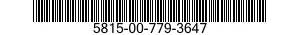 5815-00-779-3647  5815007793647 007793647