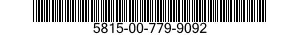 5815-00-779-9092  5815007799092 007799092